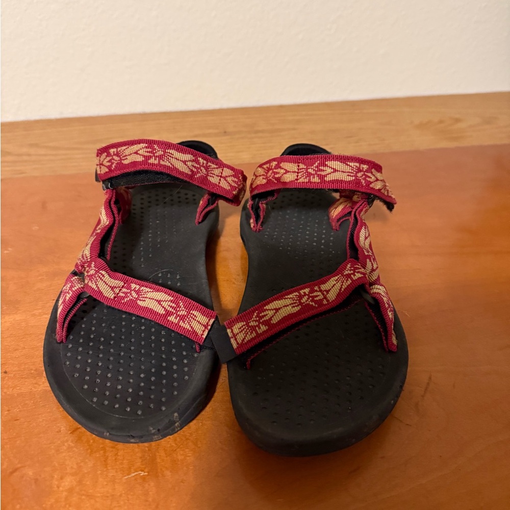 Teva Womens Red and Black Sandals